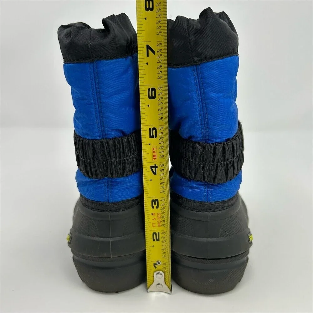 SOREL Youth Flurry Boys Snow Boots Blue/Black Waterproof Insulated Winter Size 5